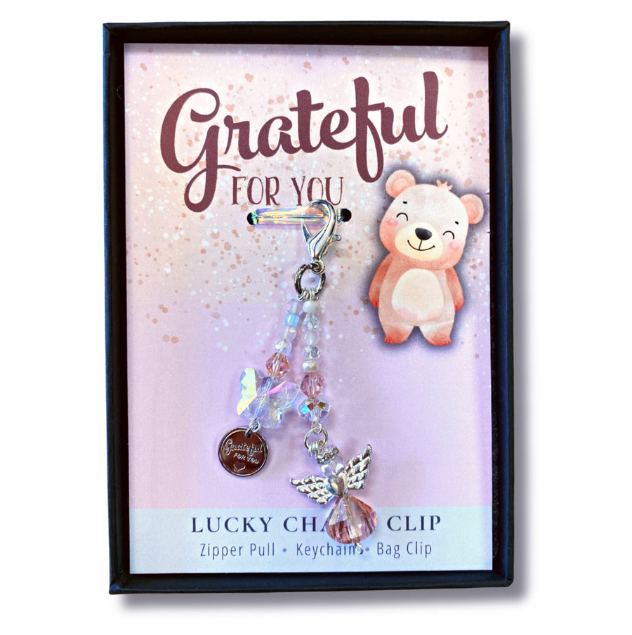 Grateful Charm Clip, 'Grateful for You' charm, the PERFECT little something!