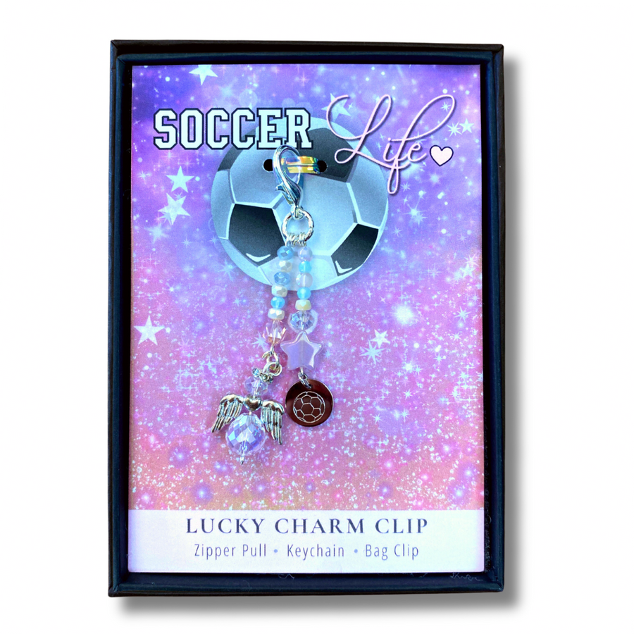 Soccer Life Charm Clip, with 'Soccer Ball' charm, that PERFECT little something!
