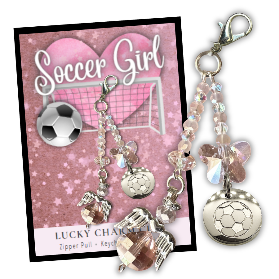 Soccer Keepsake Clip for Gear Bag, Backpack, Keychain - Made in the USA