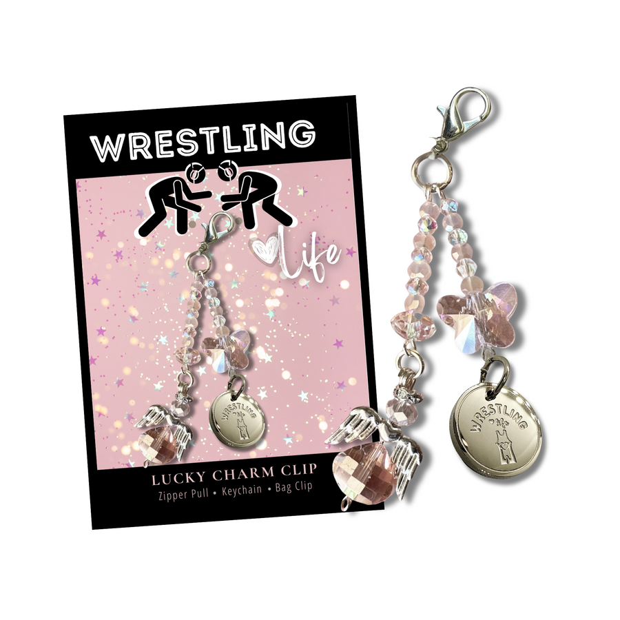 Wrestling Charm Clip with 'Wrestling' charm, that PERFECT little something.