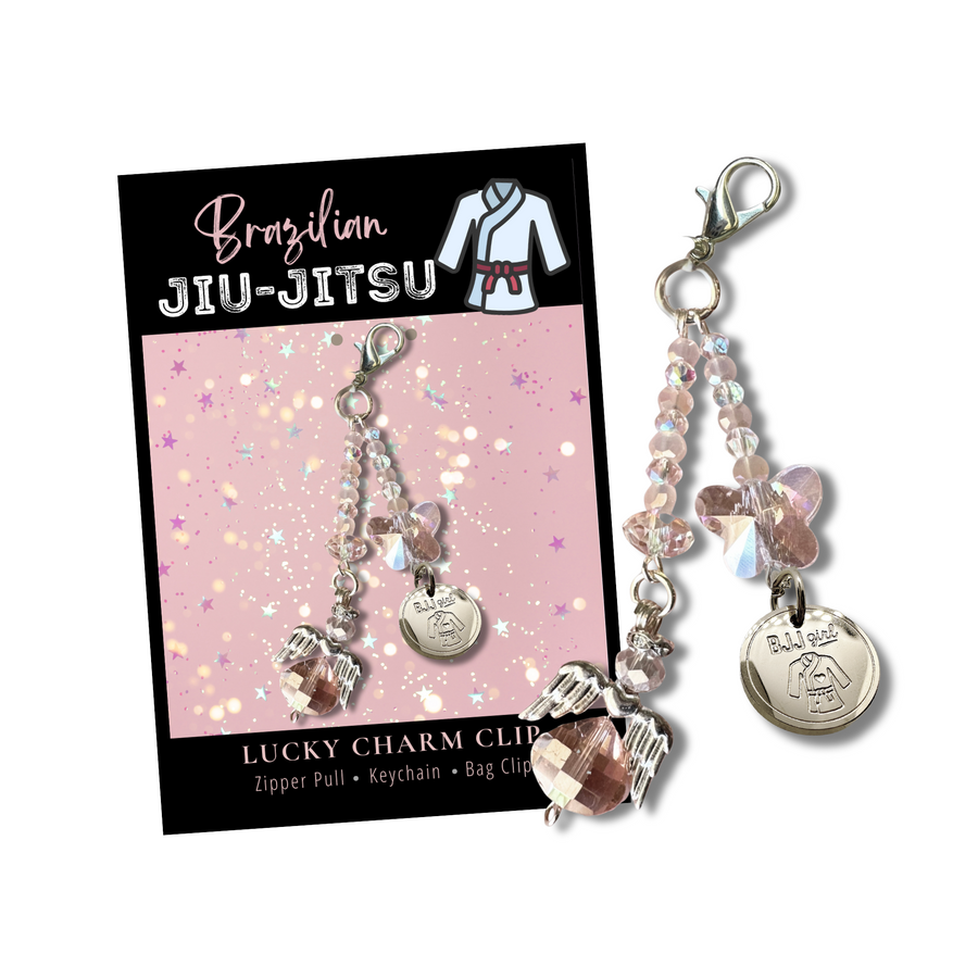 BJJ, Brazilian Charm Clip with 'BJJ Girl' charm, that PERFECT little something.