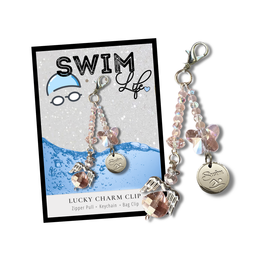 Swim Life Charm Clip with 'Swiml' charm, the PERFECT little something.
