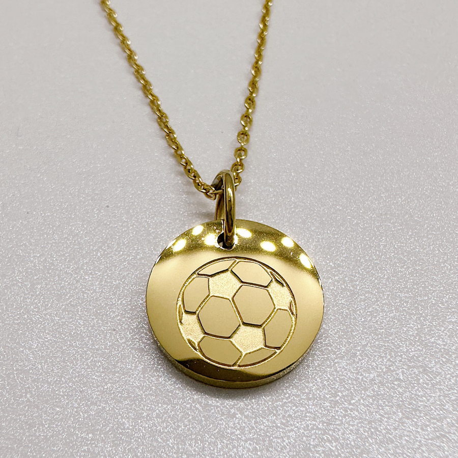 Dainty soccer necklace
