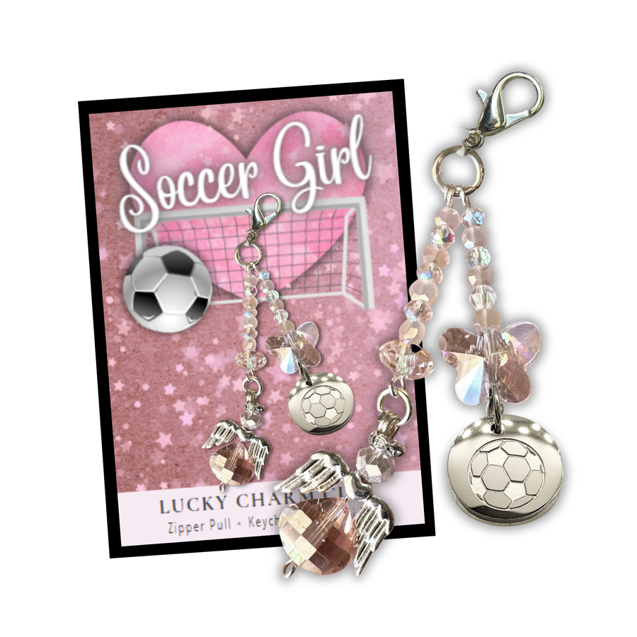 Soccer Keepsake Clip for Gear Bag, Backpack, Keychain - Made in the USA