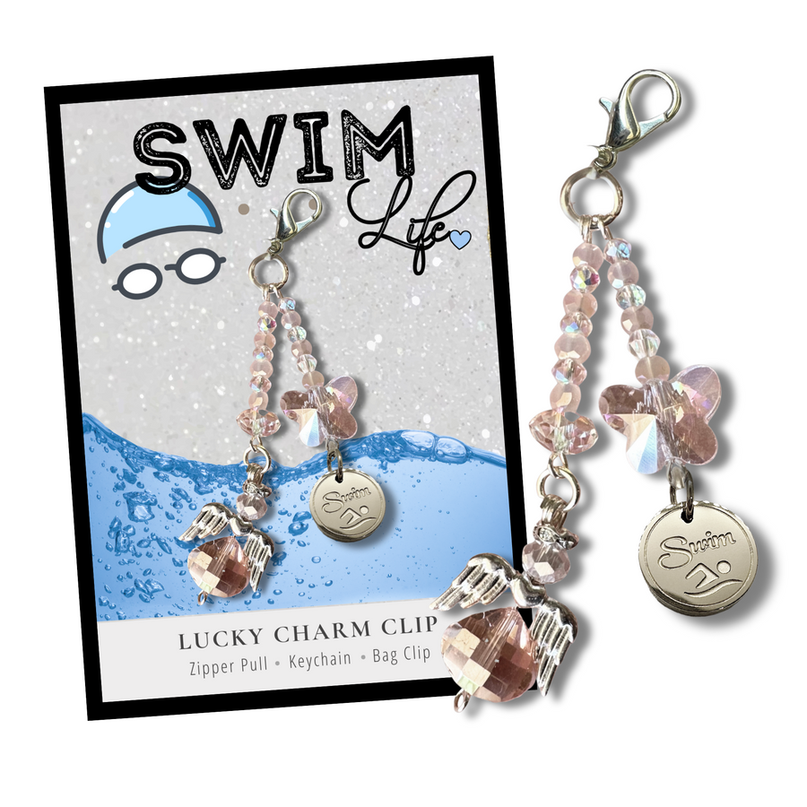 Swim Life Charm Clip with 'Swiml' charm, the PERFECT little something.