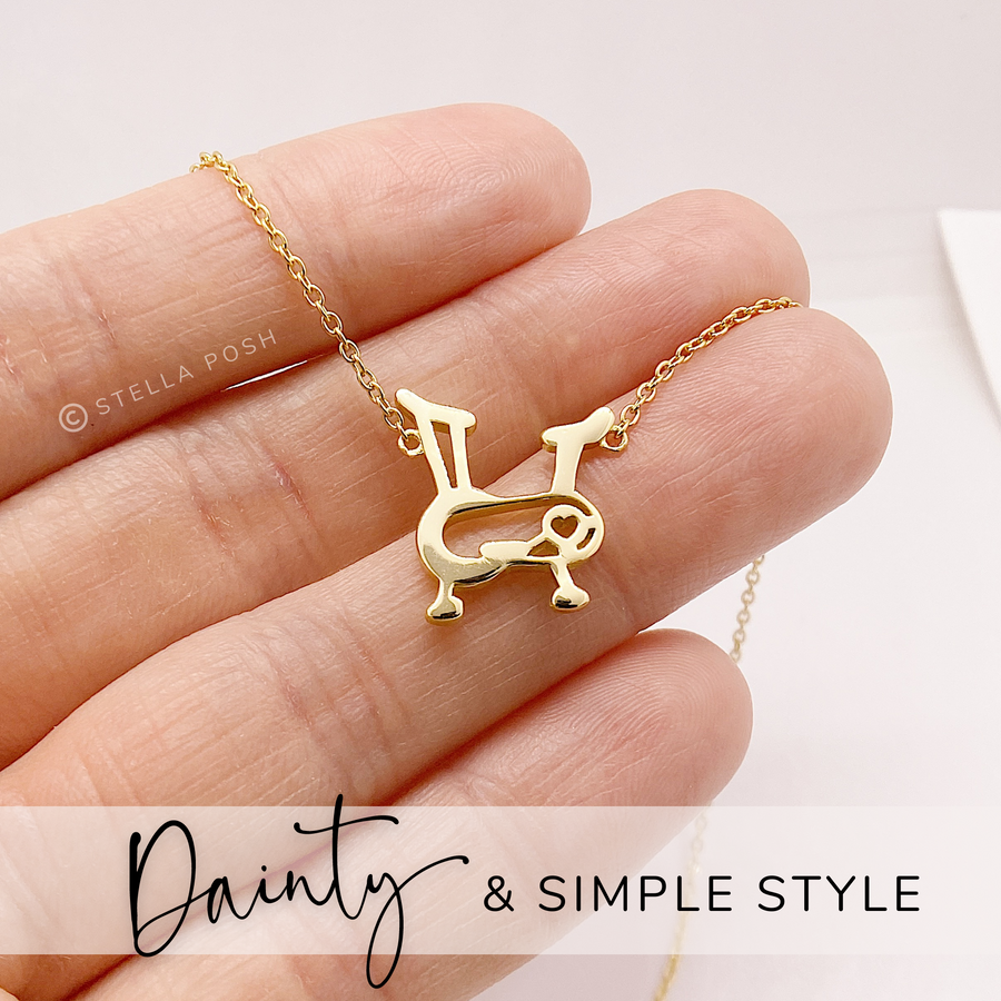 Dainty .925 Sterling Silver Indoor Exercise Cycle Necklace.