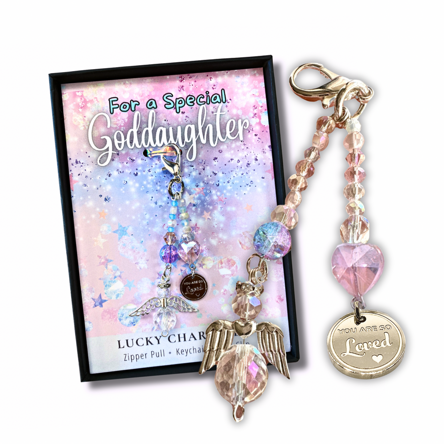 Special Goddaughter Charm Clip with 'You are so Loved' charm, that PERFECT little something!