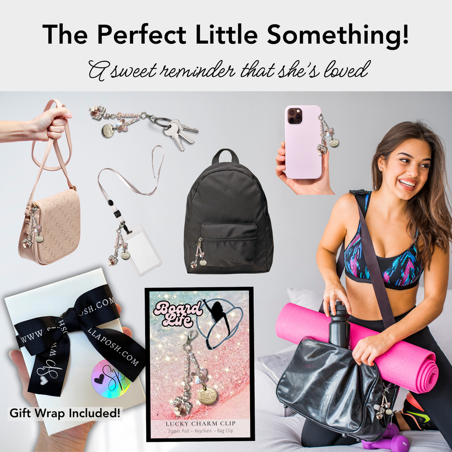 Board Life Charm Clip with 'Surf Life or SUP Girl' charm, the PERFECT little something.