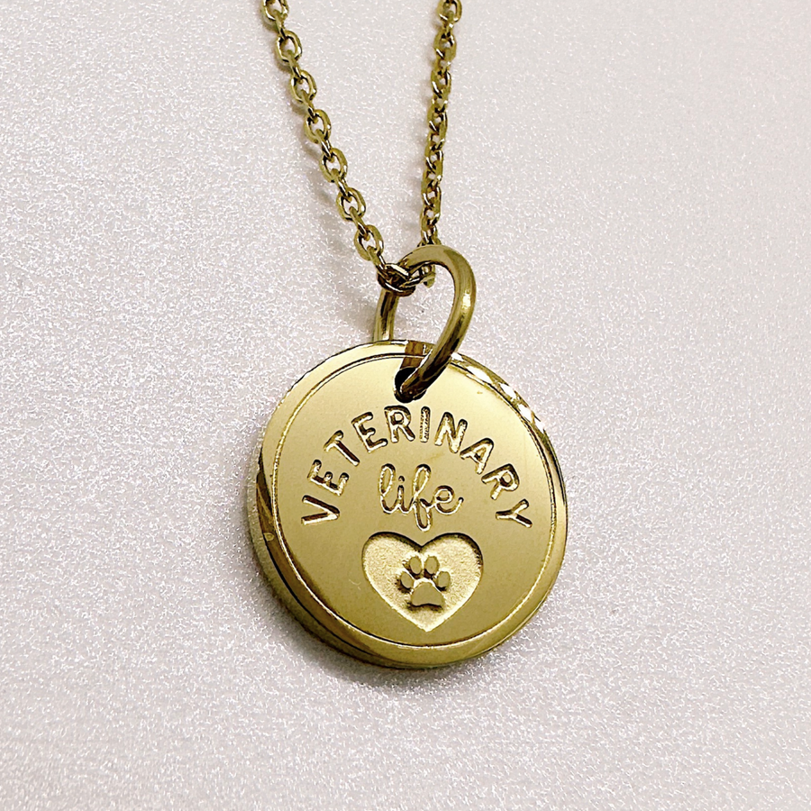 Veterinary Life Charm Necklace - Hypoallergenic and Tarnish-Resistant