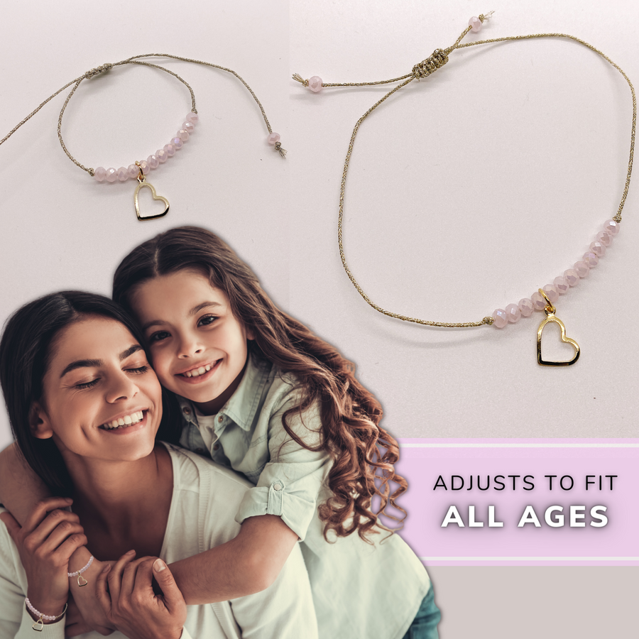 Bracelets adjustable for all ages.