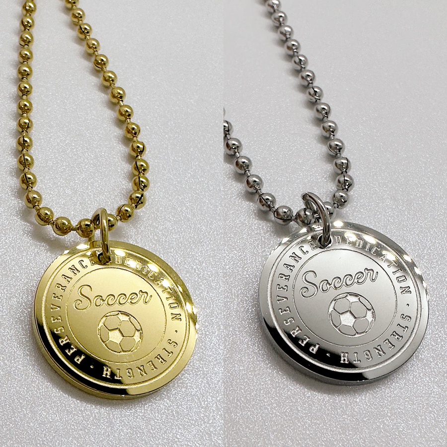 Available in silver or gold.