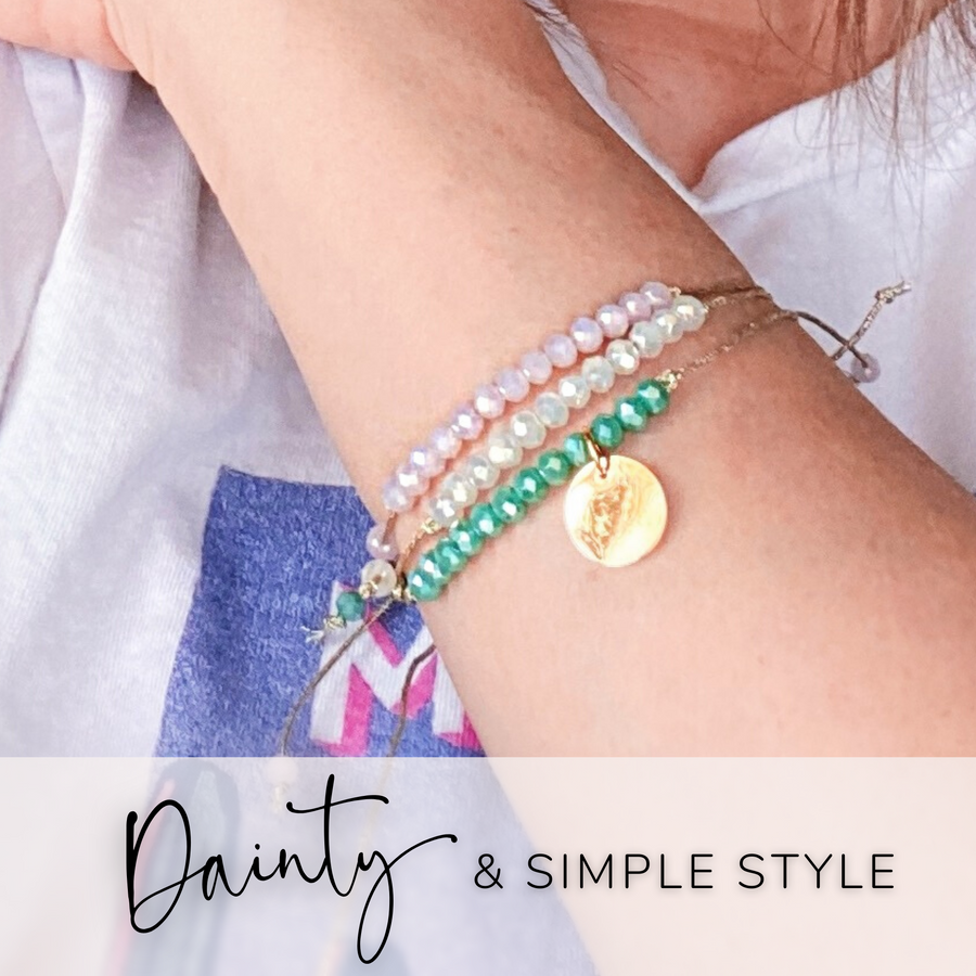 Model wearing the Charm Bracelet.