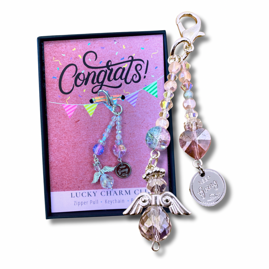 Congratulations Charm Clip, 'Keep Going' charm, that PERFECT little something.