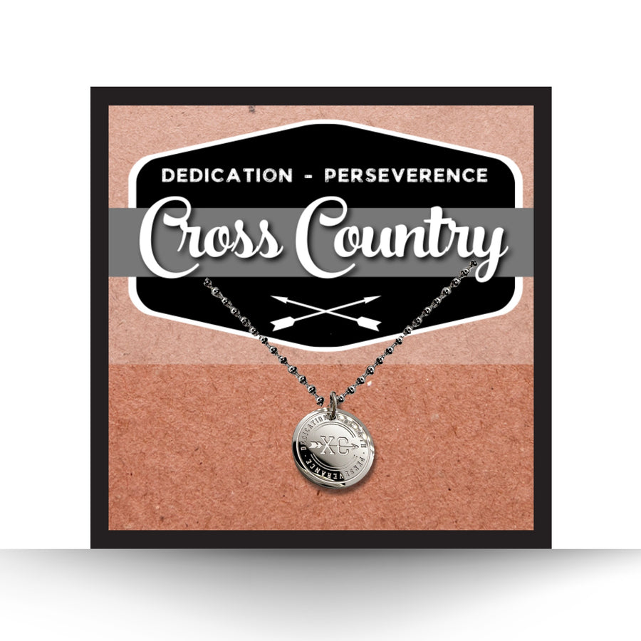 16MM Cross Country disc charm necklace.
Dedication - Strength - Perseverance