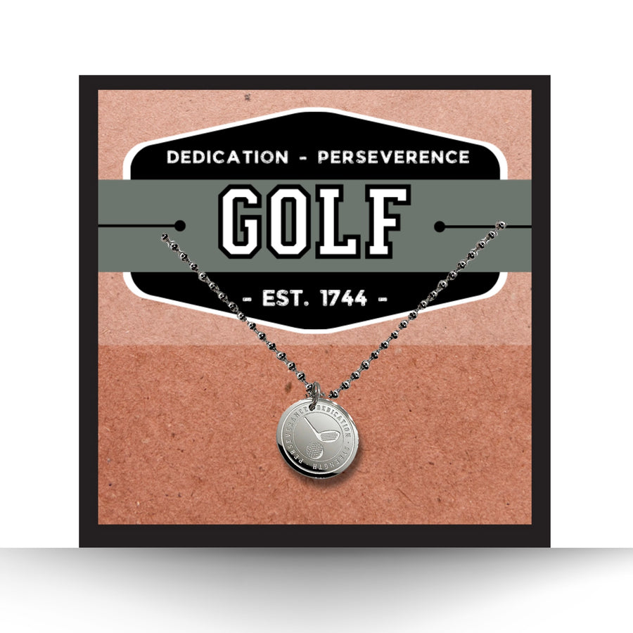 16MM Golf disc charm necklace.
Dedication - Strength - Perseverance