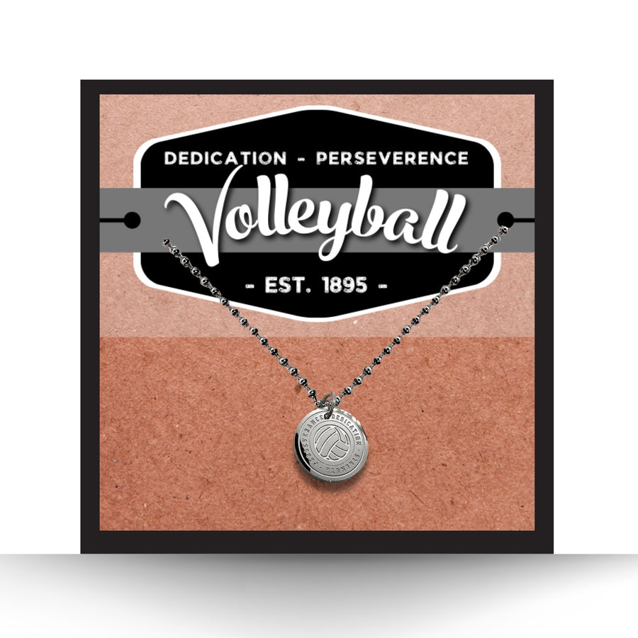 16MM Volleyball disc charm necklace.
Dedication - Strength - Perseverance