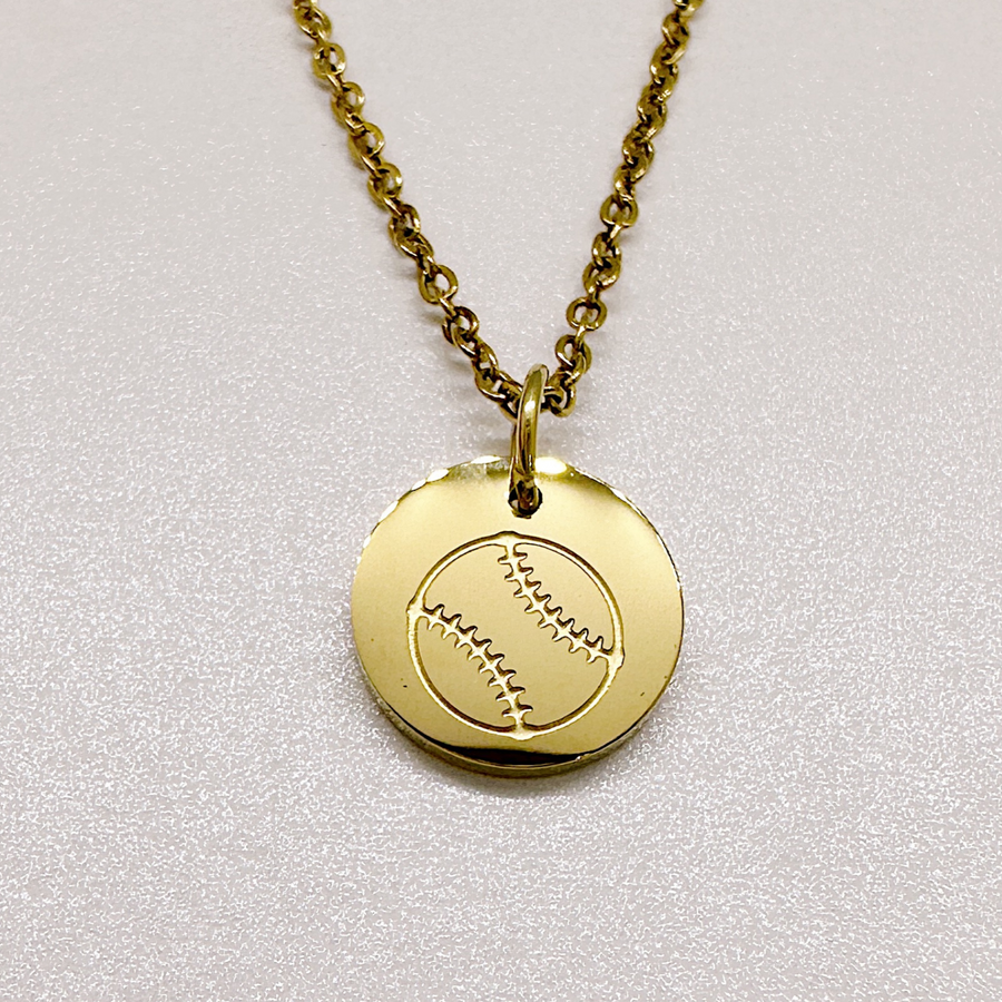 Dainty softball necklace - gift for softball player