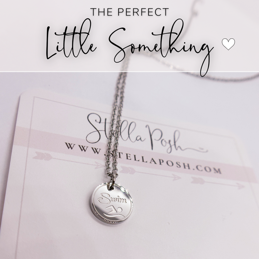 That perfect little something, swim disc charm necklace.