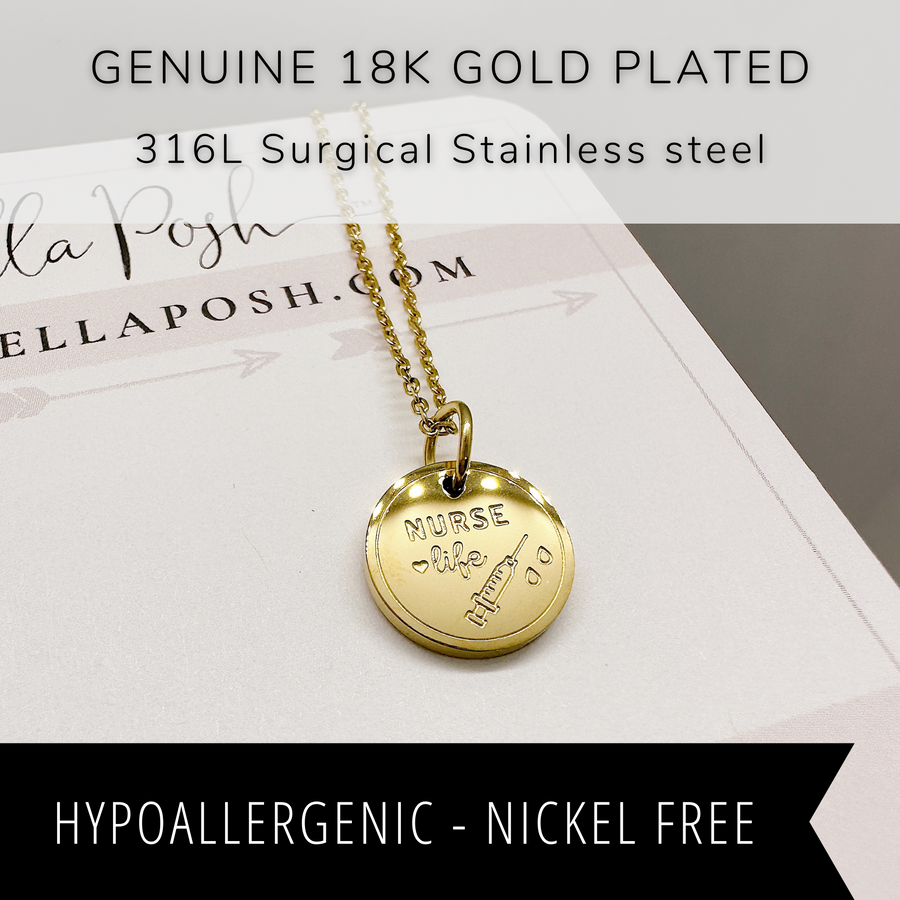 Nurse Charm Necklace - Hypoallergenic and Tarnish-Resistant