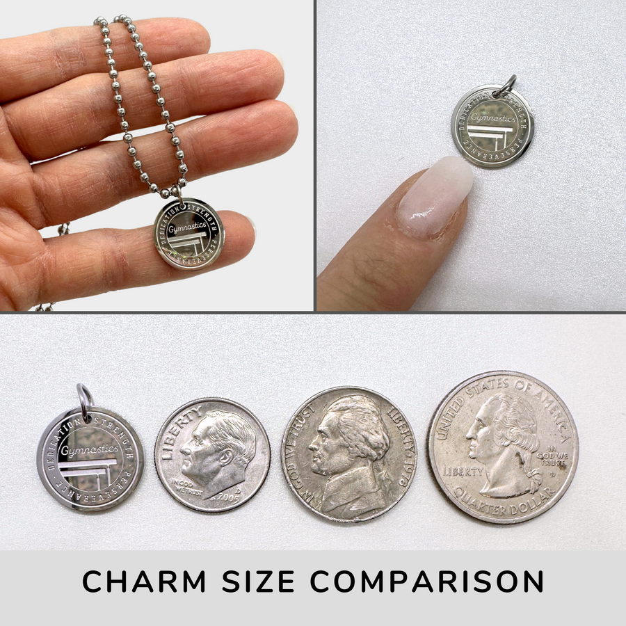 Charm size comparison.
