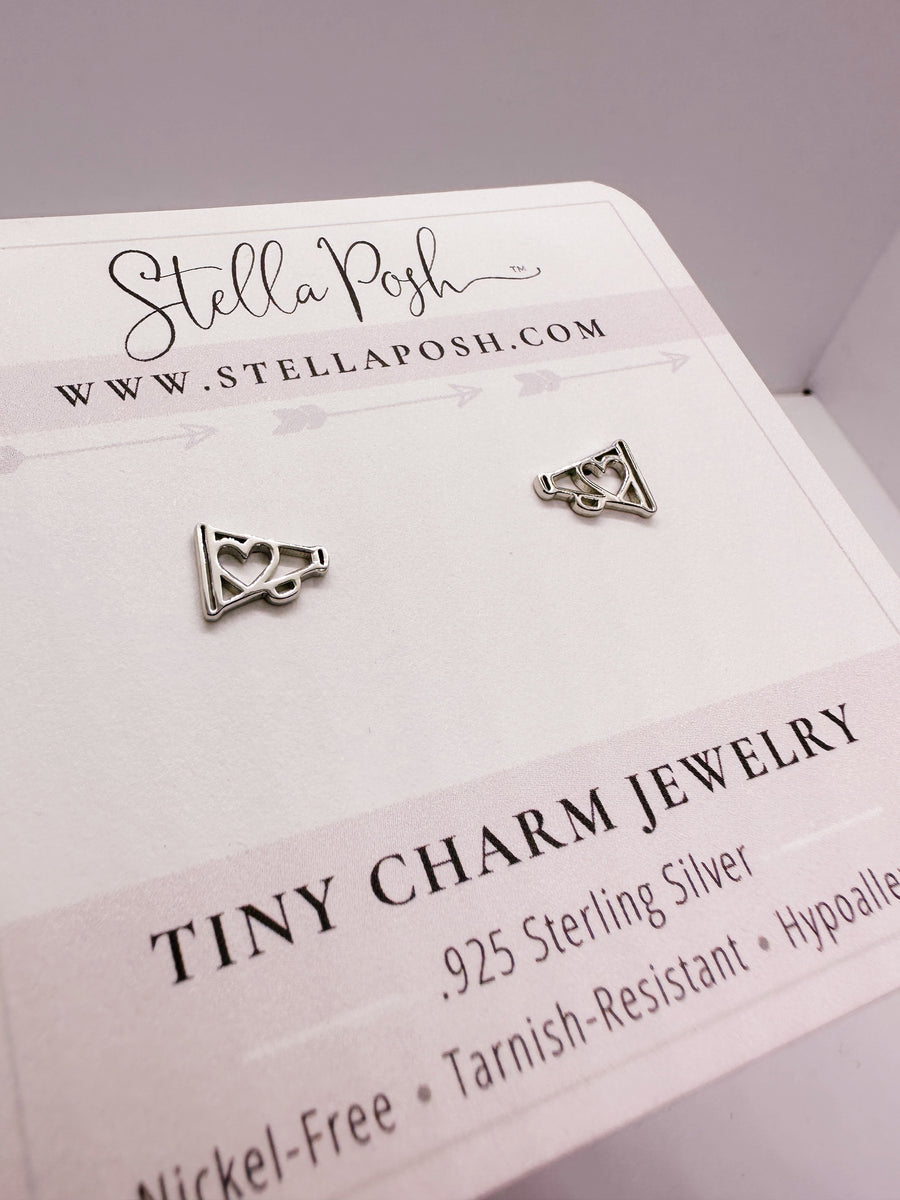 .925 Sterling Silver Cheer Earrings, mounted on quality card.