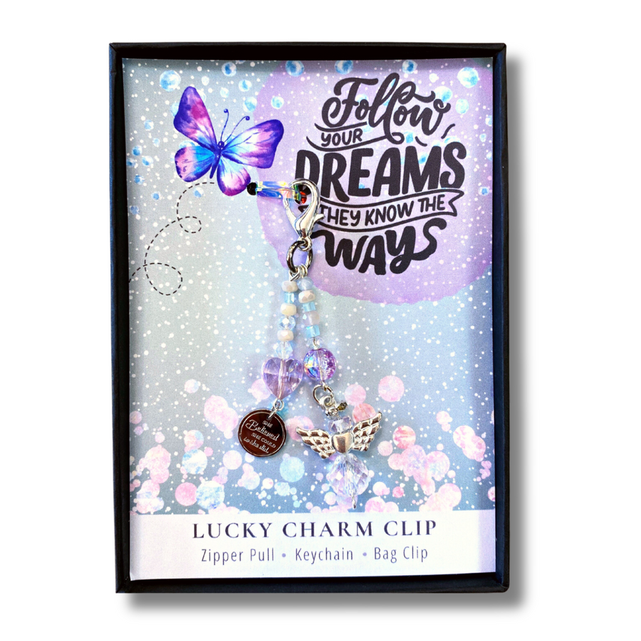 Follow Your Dreams Charm Clip, 'She Believed she could so she did' charm, that PERFECT little something!