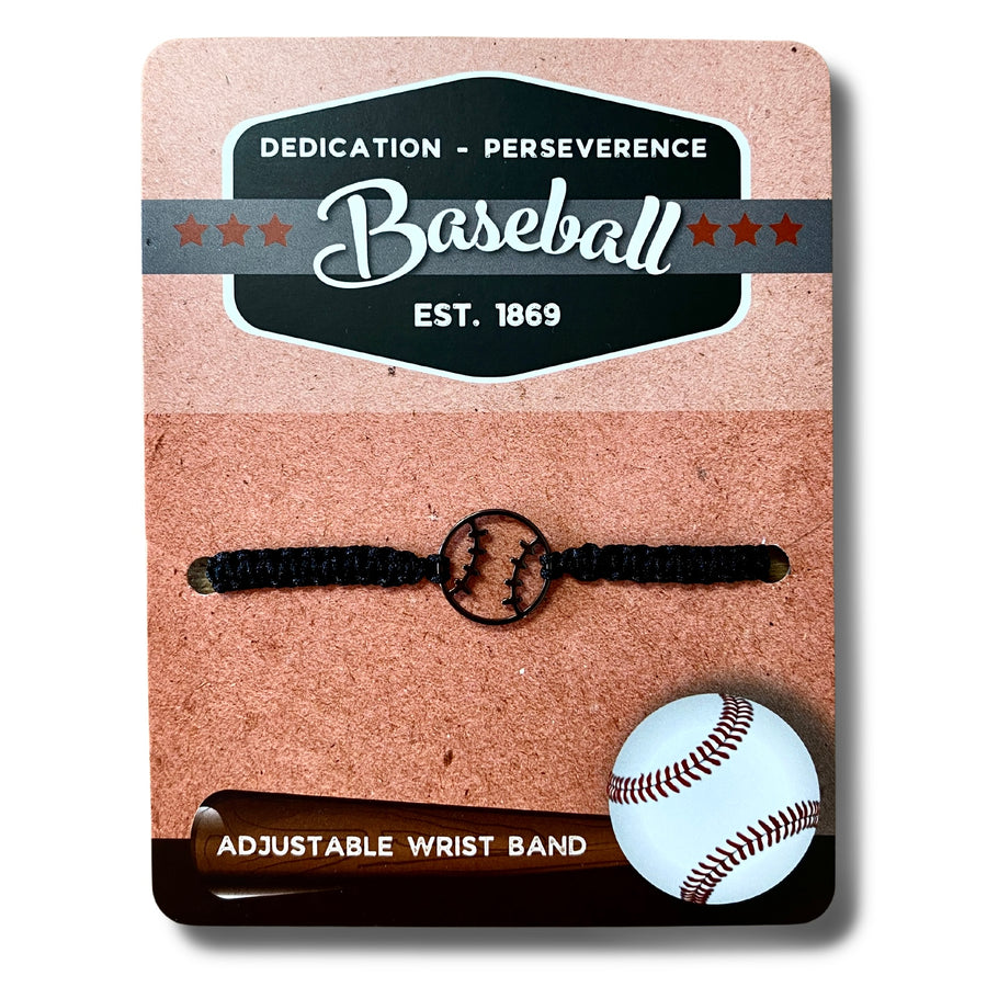 Baseball unisex adjustable wristband.