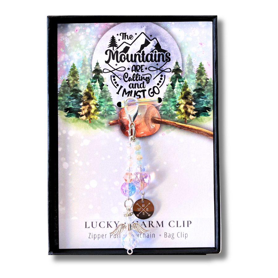 Mountain Girl Charm Clip, 'Compass' charm, the PERFECT little something!