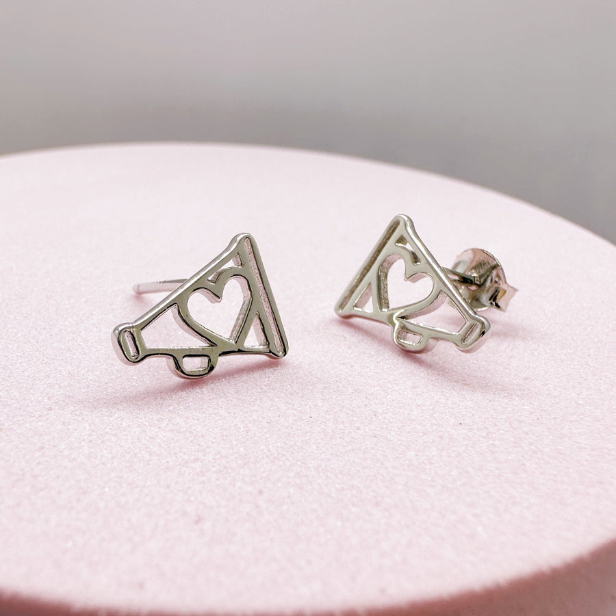 .925 Sterling Silver Cheer Earrings.