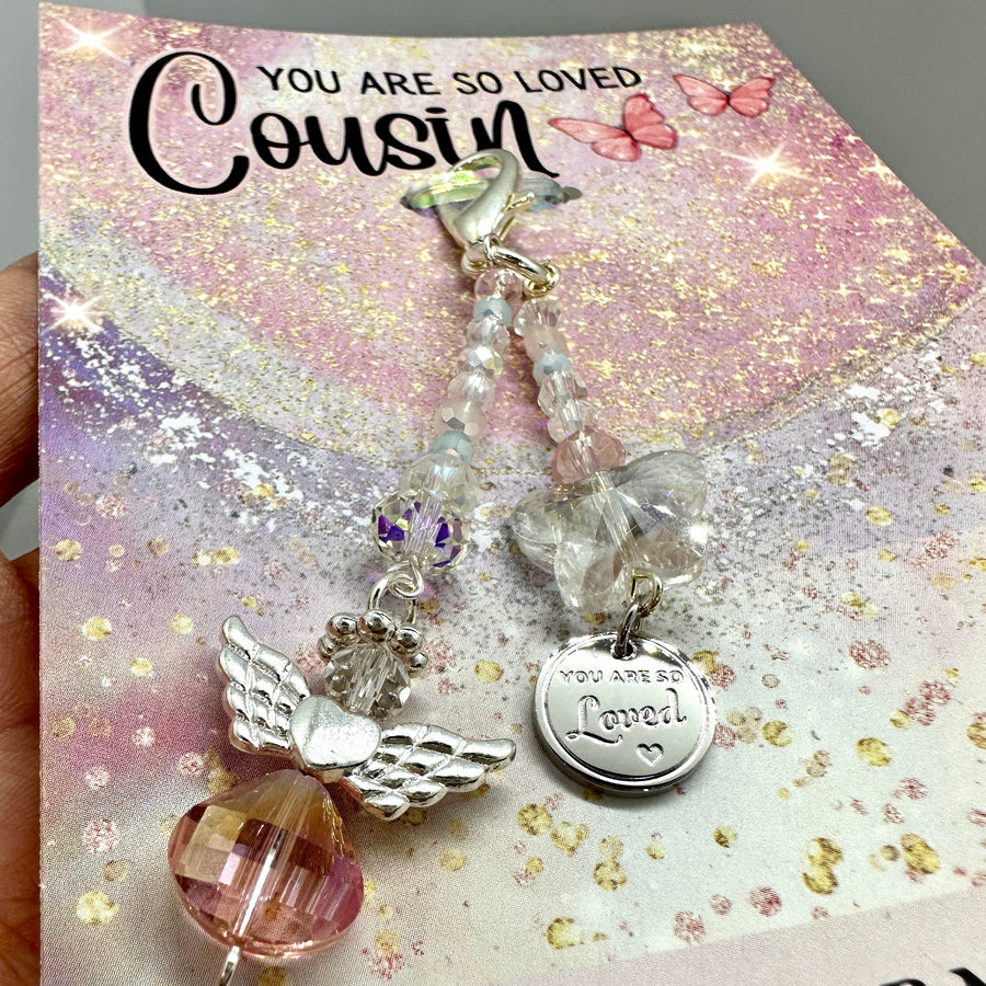 Cousin Charm Clip with 'You are so Loved' charm, the PERFECT little something.