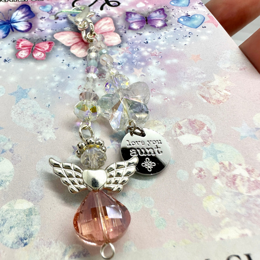 Aunt Charm Clip with 'Love you Aunt' charm, the PERFECT little something.