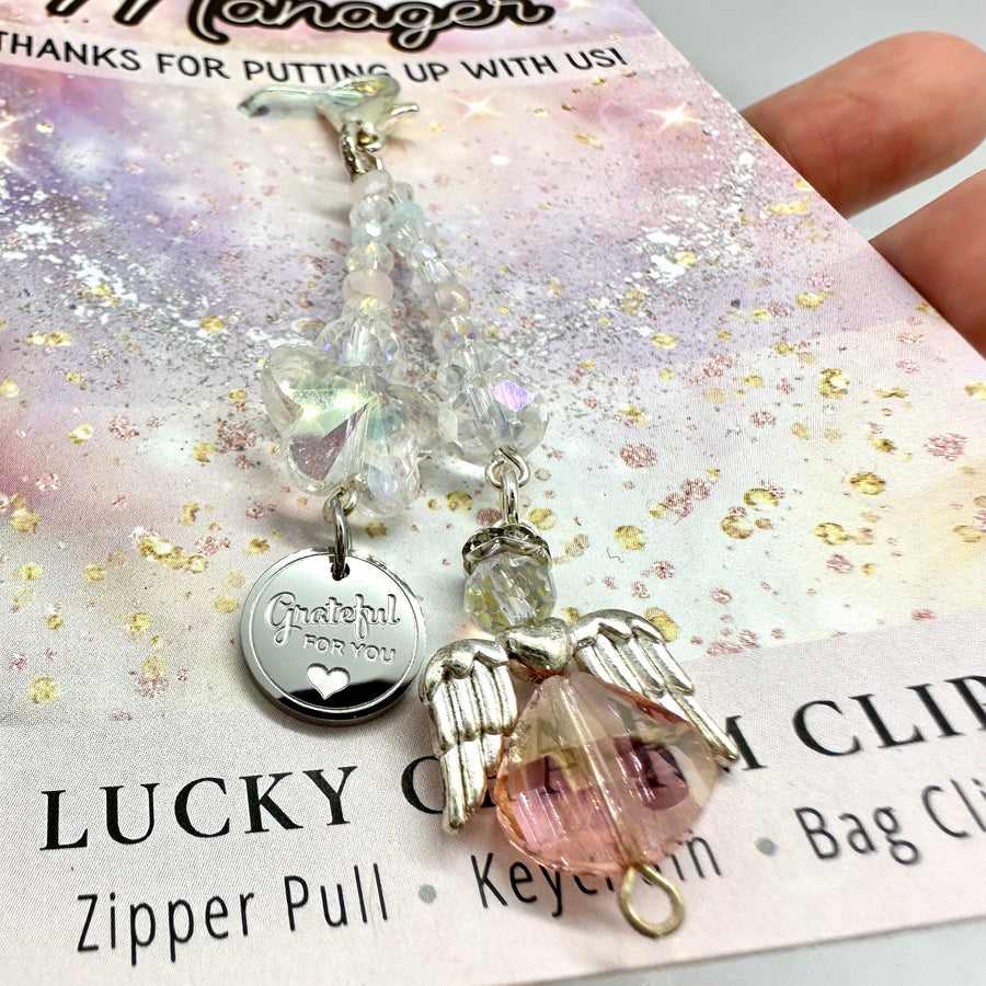 Awesome Manager Charm Clip with 'Grateful for you' charm, the PERFECT little something.