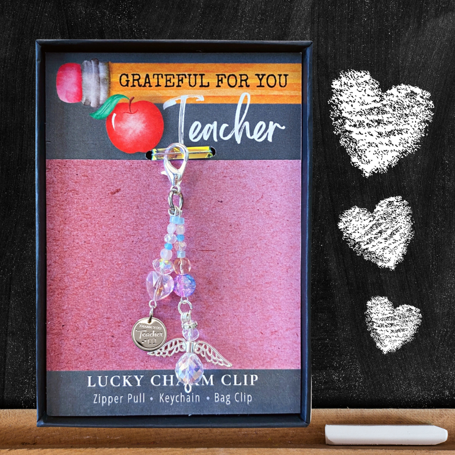 Teacher Charm Clip, 'Thank You Teacher' charm, that PERFECT little something!