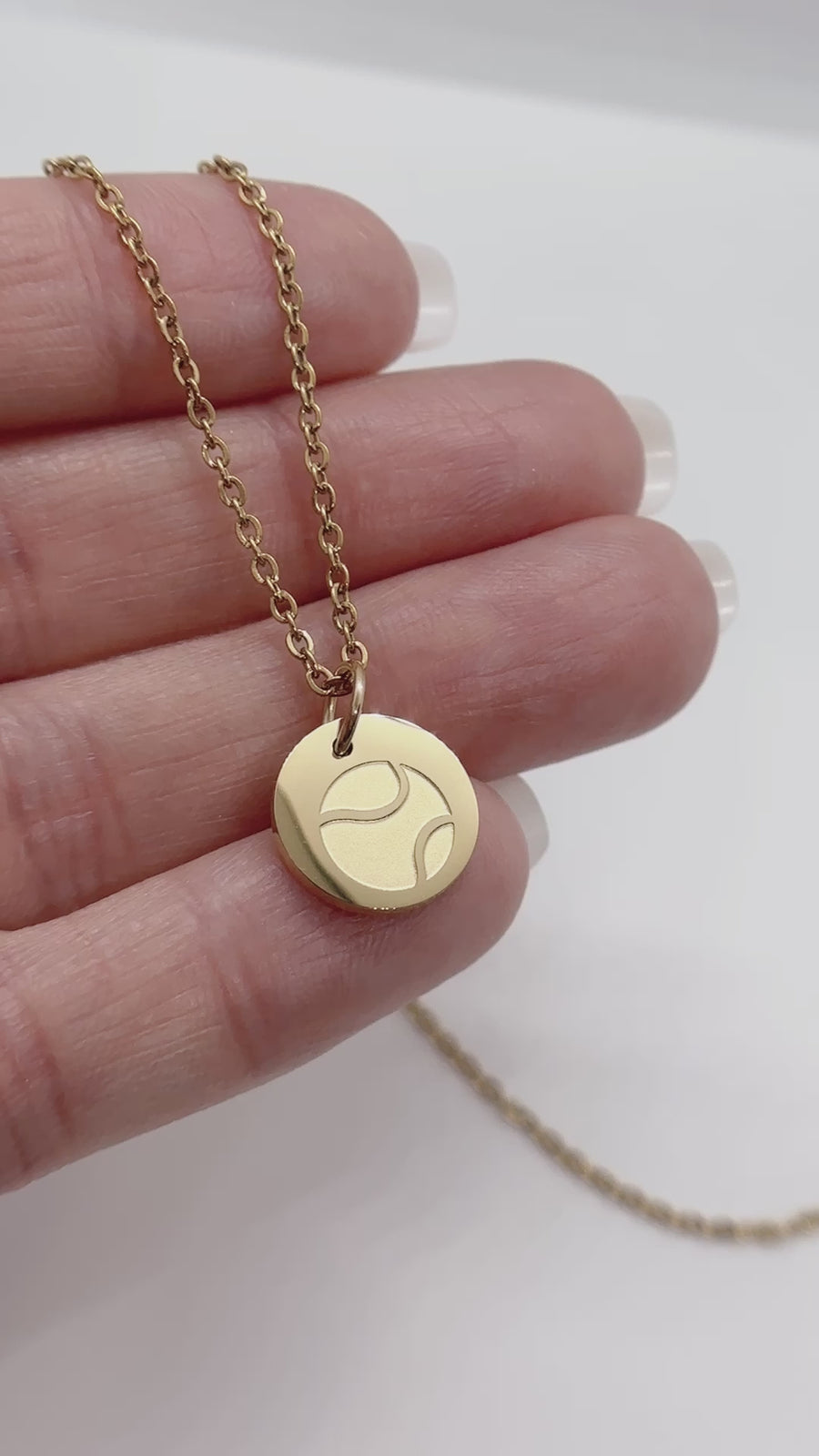Tennis Player Necklace | Tennis Charm Necklace | Hypoallergenic and Tarnish-Resistant