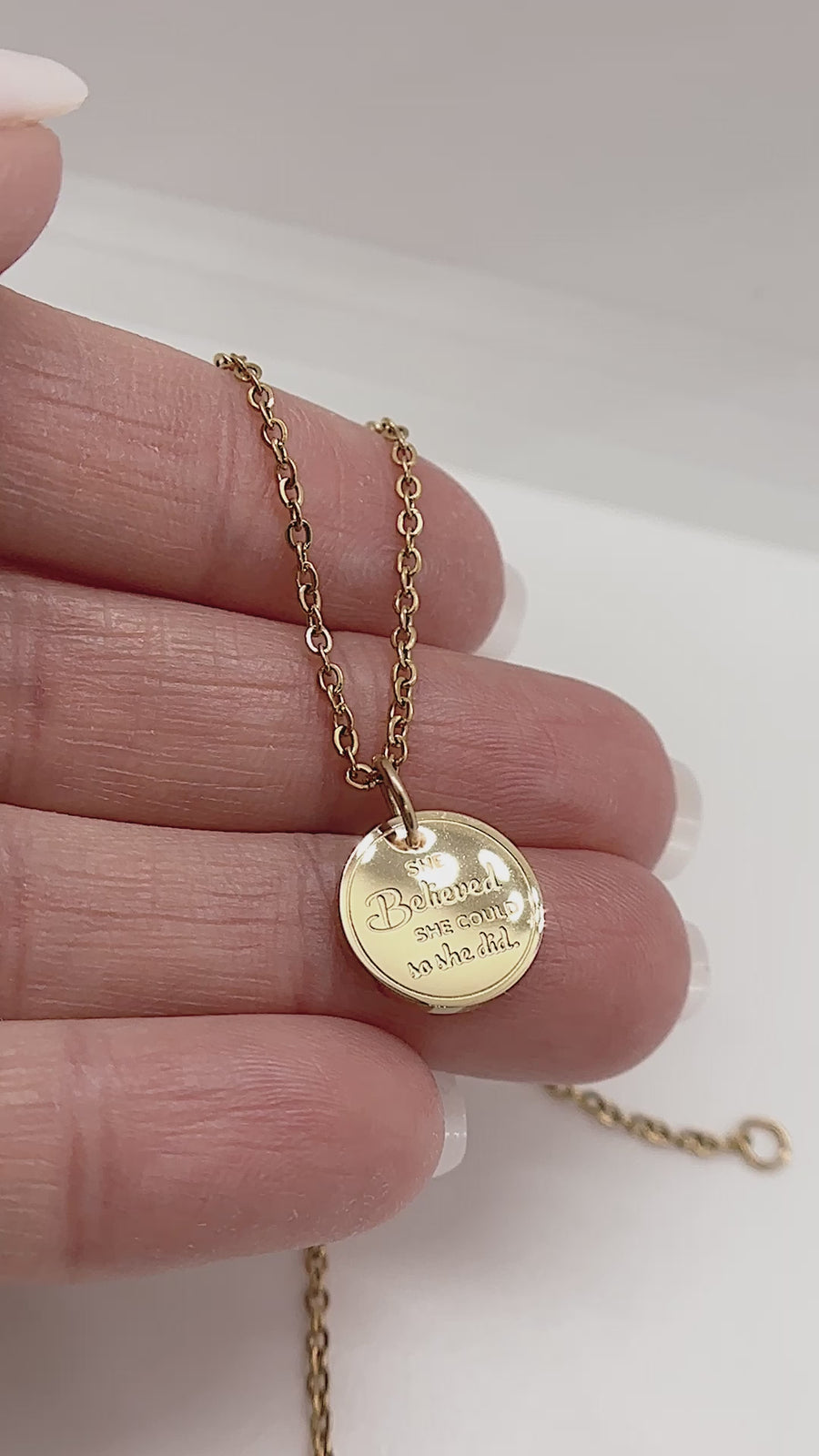She Believed She Could So She Did Charm Necklace | Encouragement Gift | Hypoallergenic and Tarnish-Resistant