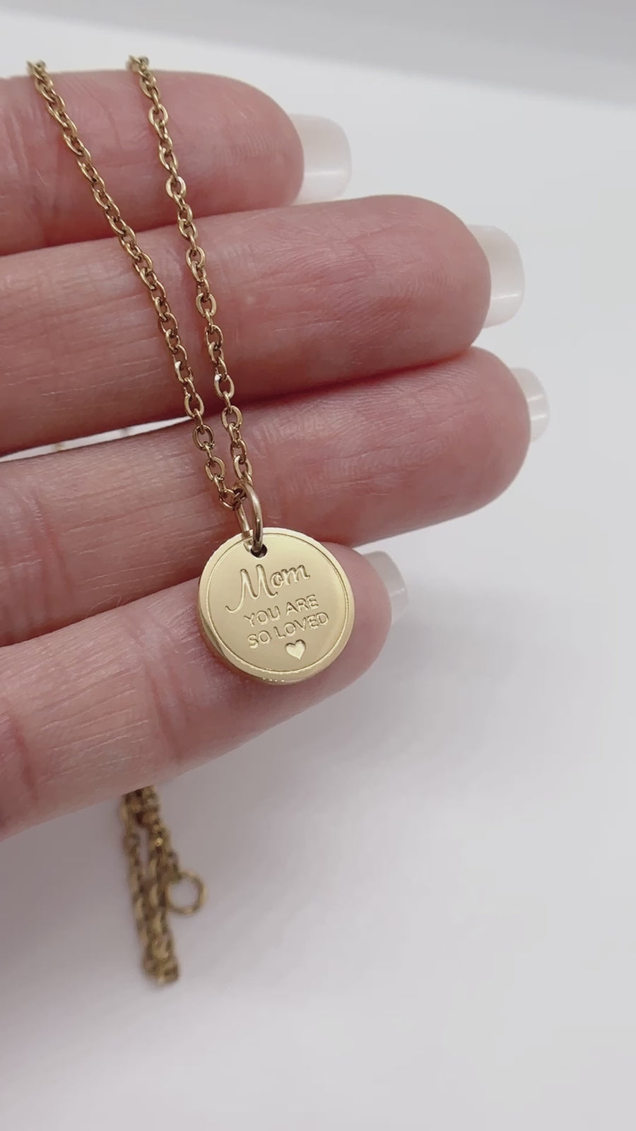 Gift for Mom | Mom Charm Necklace | Hypoallergenic and Tarnish-Resistant