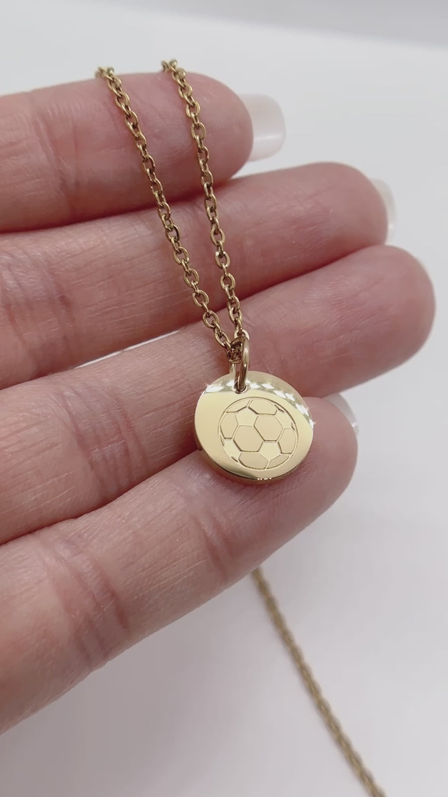 Soccer Charm Necklace | Gift for Soccer Girl |  Hypoallergenic and Tarnish-Resistant