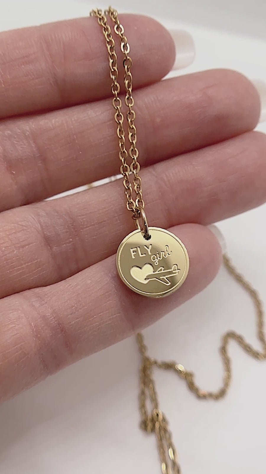 Flight Attendant -Pilot Charm Necklace - Hypoallergenic and Tarnish-Resistant