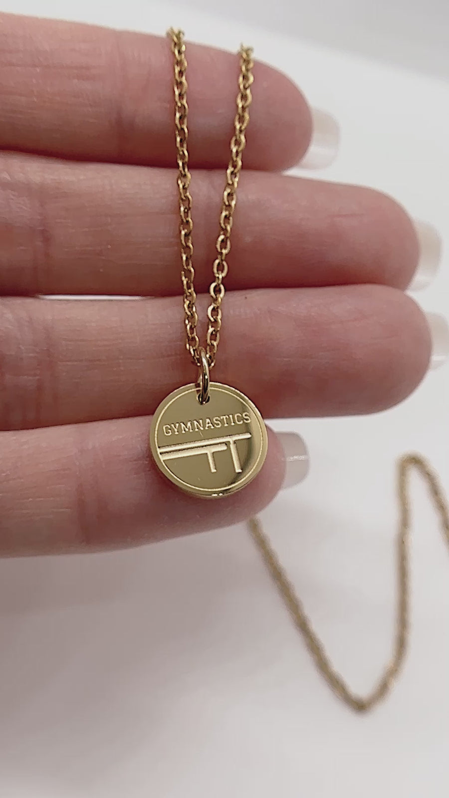 Gymnastics Charm Necklace | Gift for Gymnast | Hypoallergenic and Tarnish-Resistant