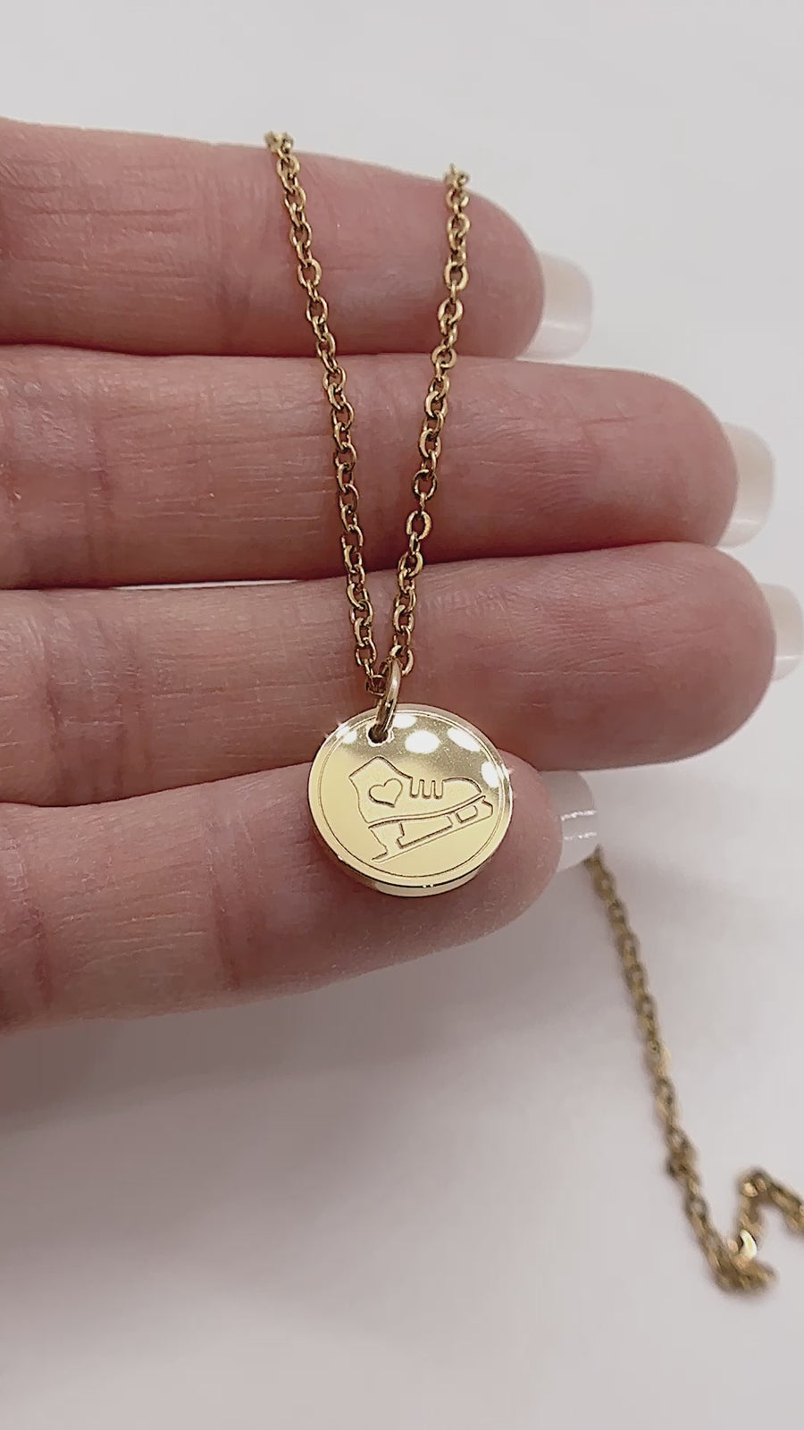 Ice Skate Charm Necklace | Gift for Figure Skater | Hypoallergenic and Tarnish-Resistant