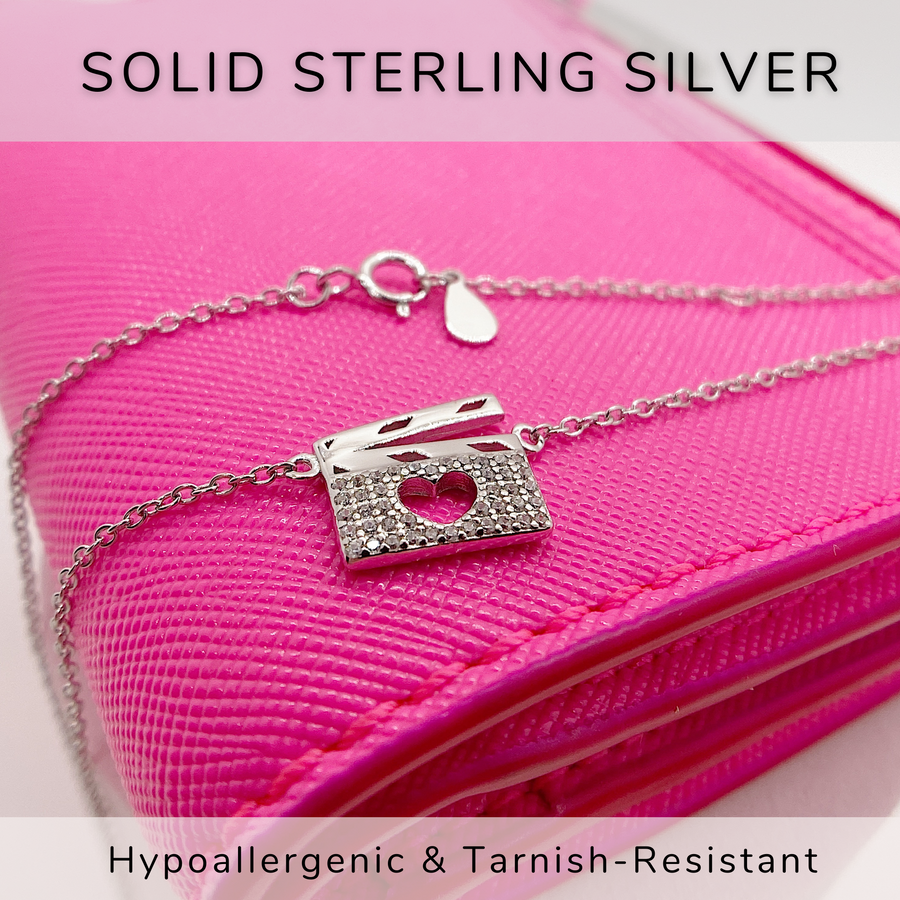 .925 silver Drama Theater Necklace with premium cubic zirconias.