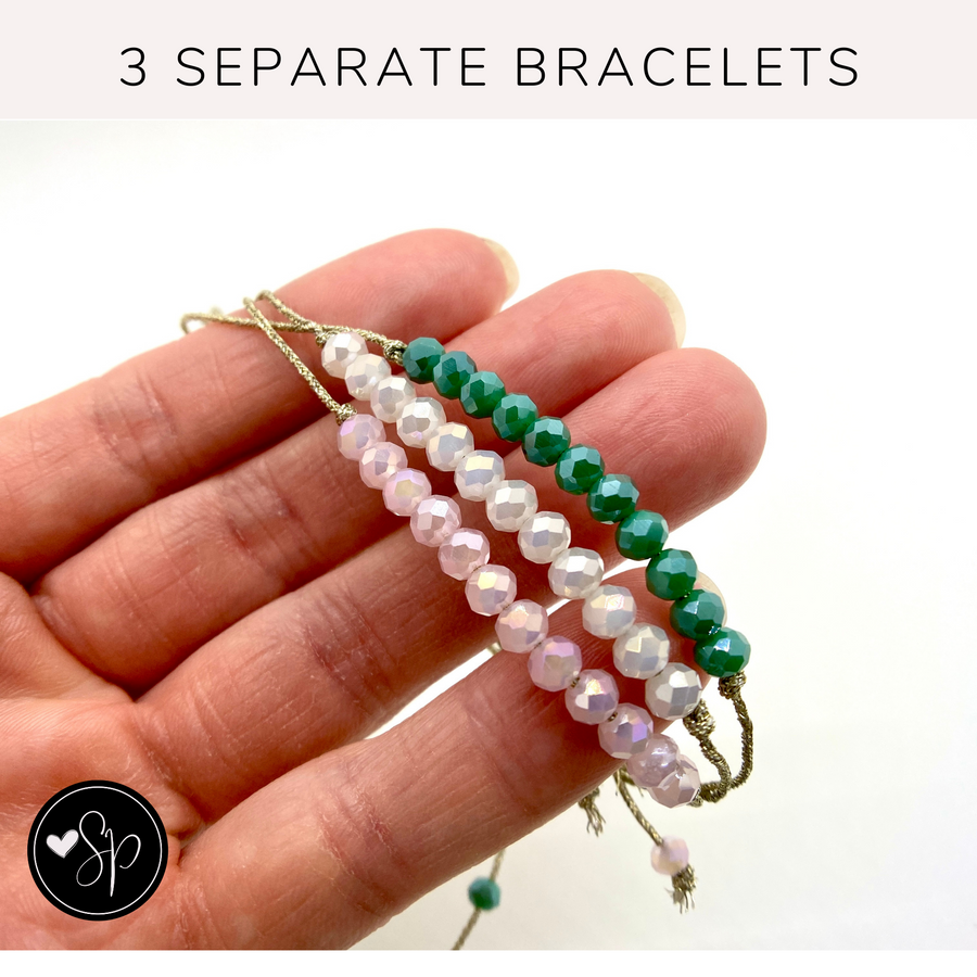 Bracelet sets have 3 separate bracelets.