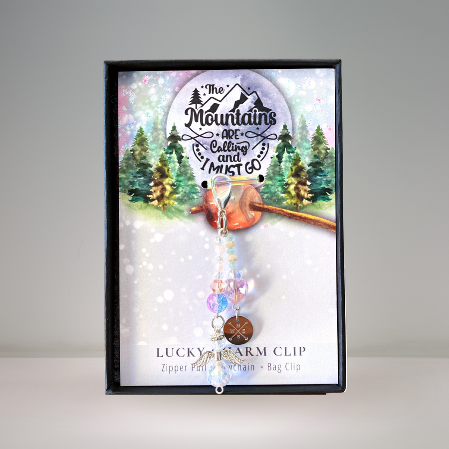 Mountain Girl Charm Clip, 'Compass' charm, that PERFECT little something!