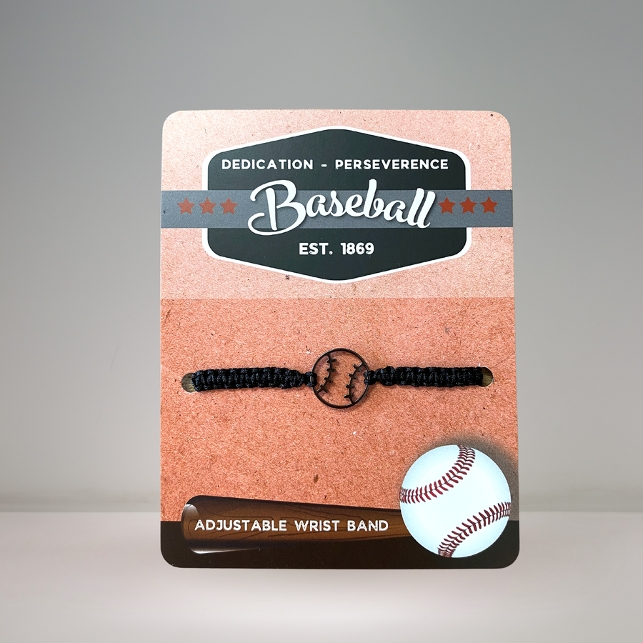 Baseball unisex adjustable wristband.