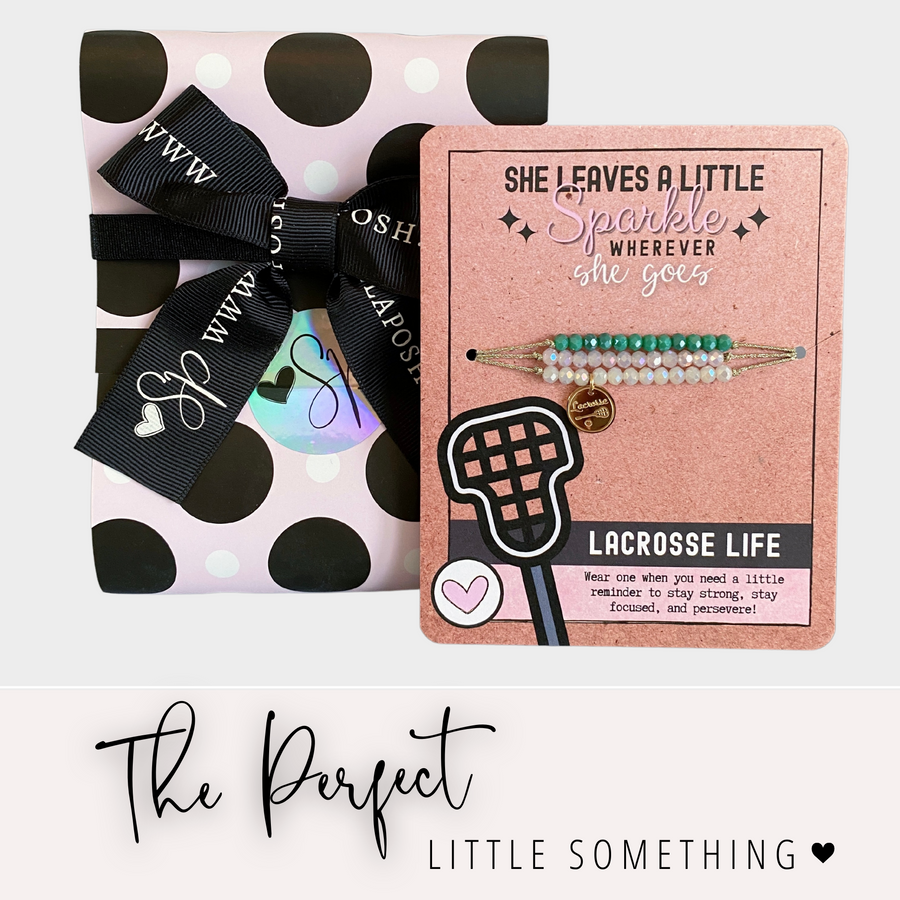 Lacrosse Bracelet set with gift ready packaging; the PERFECT little something.