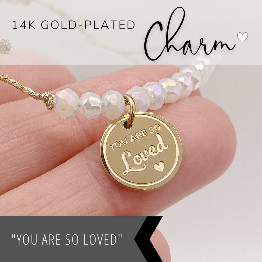Amazing Aunt Charm Bracelet with 14K Gold plated, 'You are so Loved', charm.
