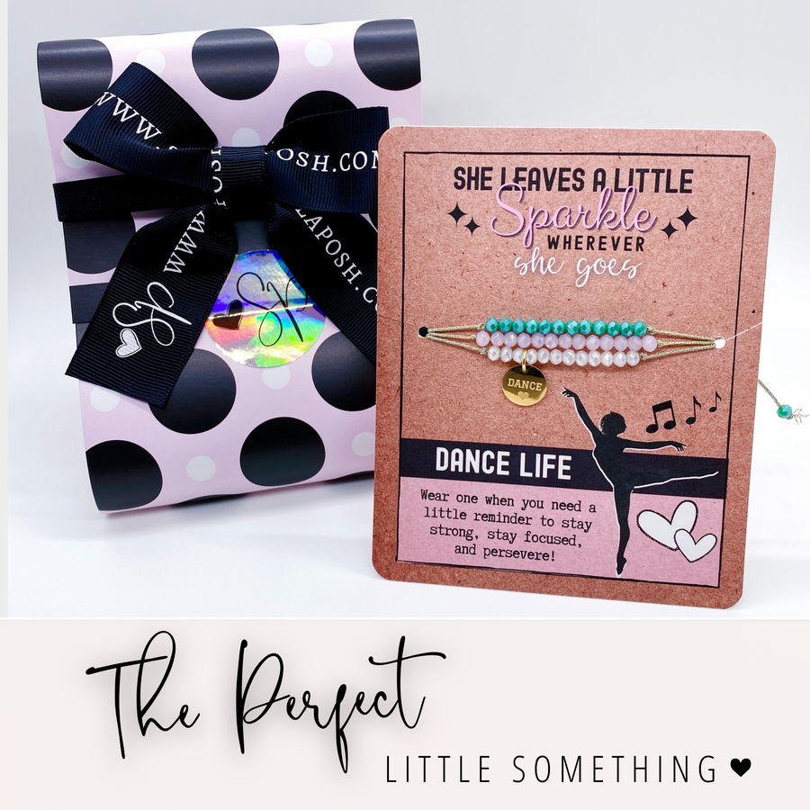 Dance Life Charm Bracelet Set with gift ready packaging; the PERFECT little something.