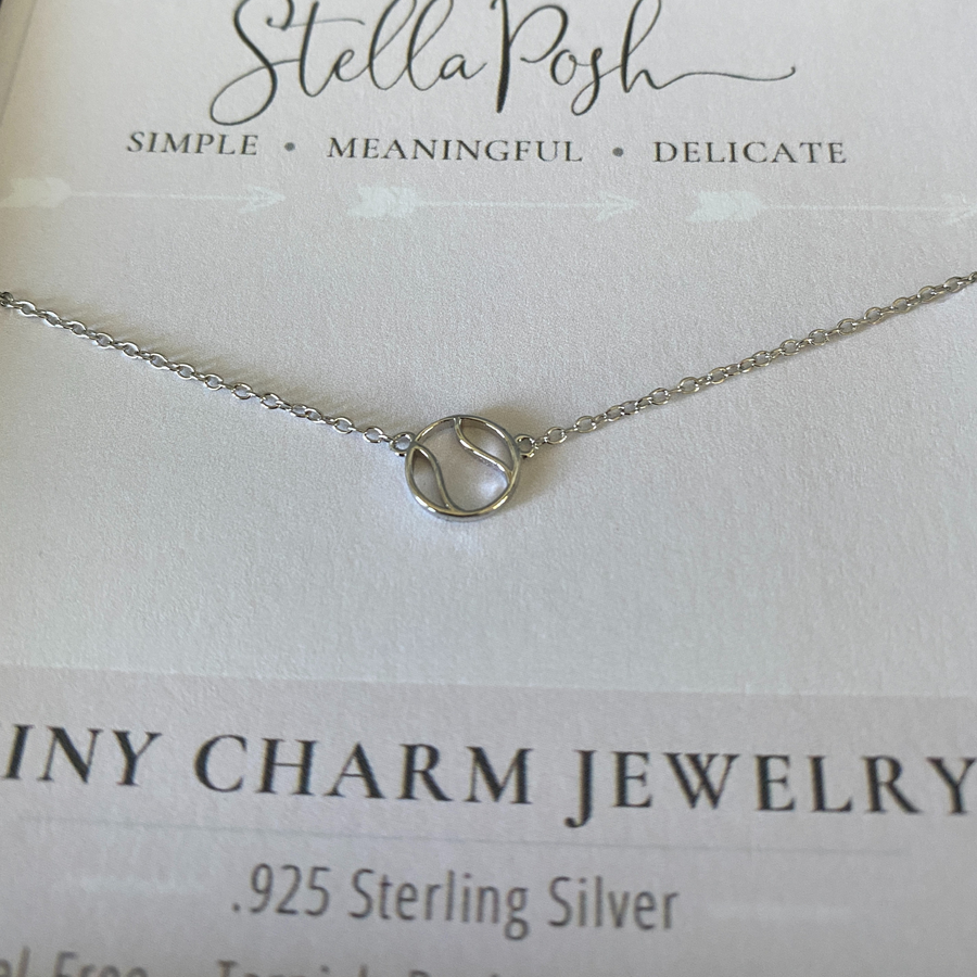 Tiny .925 silver Tennis Necklace.