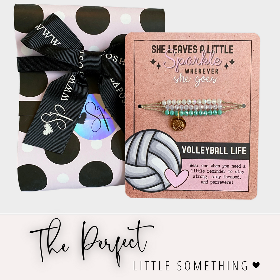 Volleyball Life Bracelet Set with gift ready packaging; the PERFECT little something.