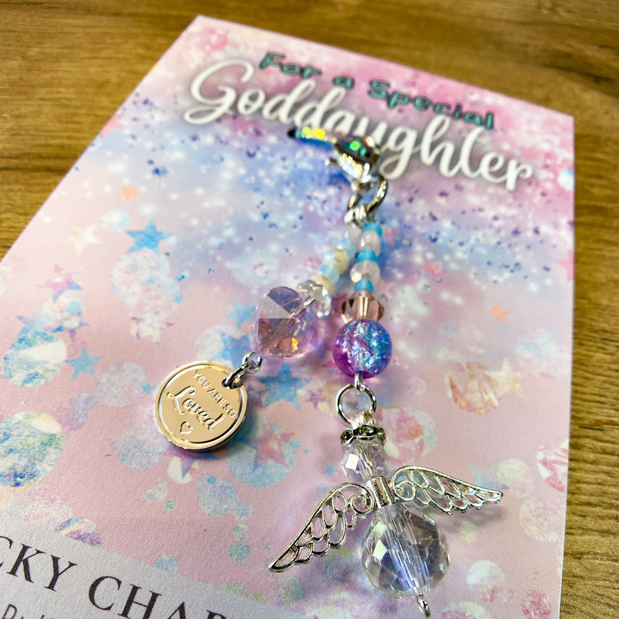 Special Goddaughter Charm Clip with 'You are so Loved' charm, that PERFECT little something!